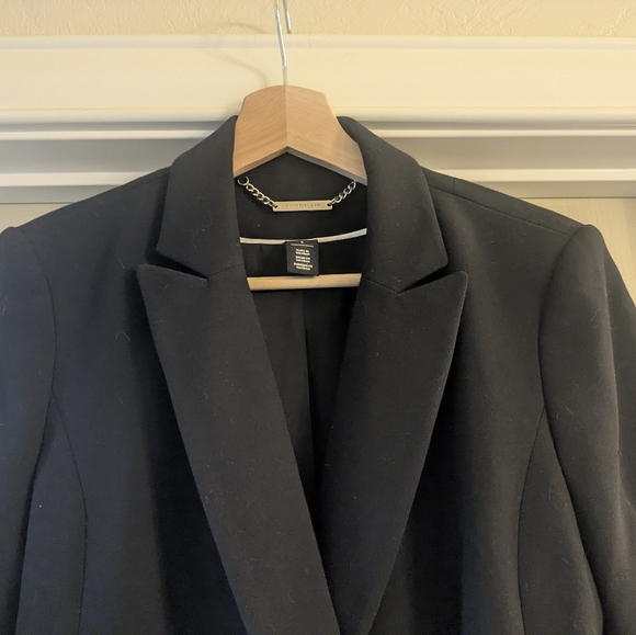 ✨ WHBM Black Double Breasted Blazer Size 4 ✨ - Picture 2 of 10